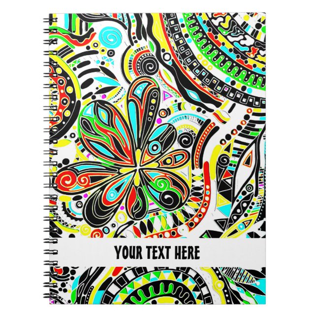 Sketching Fantasy Art - Abstract Flowers 3 Notebook (Front)