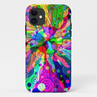 Sketching Fantasy Art - Abstract Neon Shift 1 iPhone 11 Case