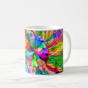 Sketching Fantasy Art - Abstract Neon Shift 1 Coffee Mug