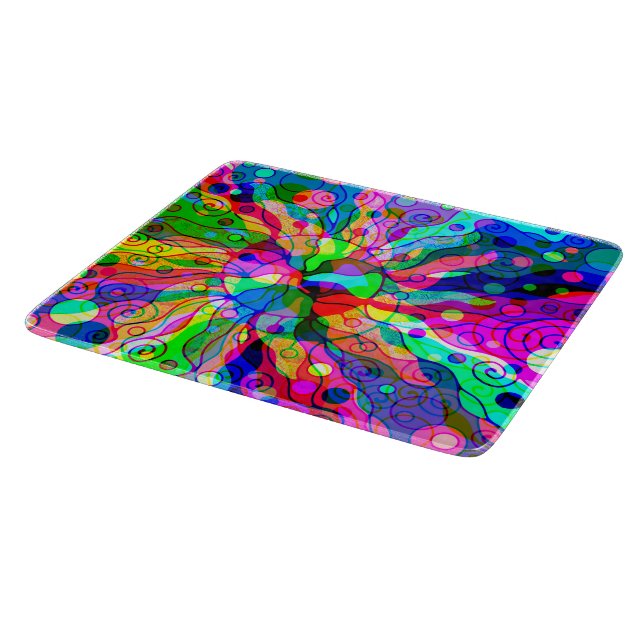 Sketching Fantasy Art - Abstract Neon Shift 1 Cutting Board (Corner)