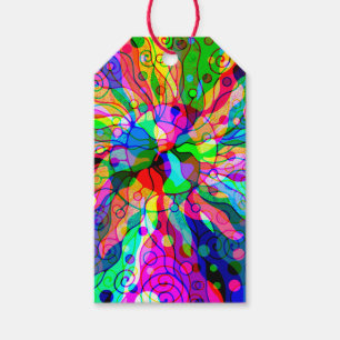 Sketching Fantasy Art - Abstract Neon Shift 1 Gift Tags