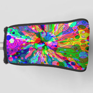 Sketching Fantasy Art - Abstract Neon Shift 1 Golf Head Cover