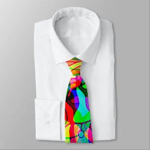 Sketching Fantasy Art - Abstract Neon Shift 1 Tie