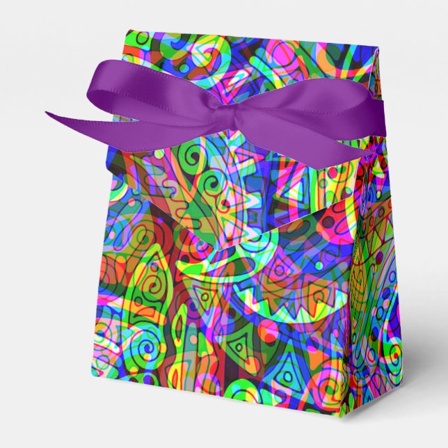 Sketching Fantasy Art - Abstract Neon Shift 3 Favour Box (Front Side)