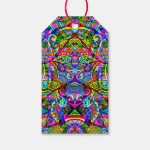 Sketching Fantasy Art - Abstract Neon Shift 3 Gift Tags