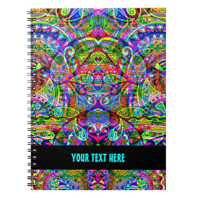 Sketching Fantasy Art - Abstract Neon Shift 3 Notebook (Front)