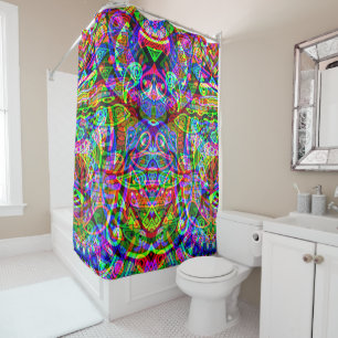 Sketching Fantasy Art - Abstract Neon Shift 3 Shower Curtain