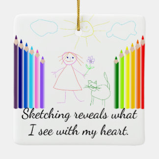 Sketching is My Hobby Ceramic Ornament