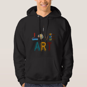 Sketching Painter Painting Brush Art School Drawin Hoodie