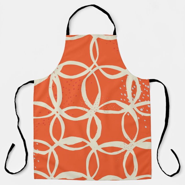 Sketchy Circles Trendy Seamless Design Apron (Front)