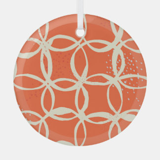 Sketchy Circles Trendy Seamless Design Glass Tree Decoration