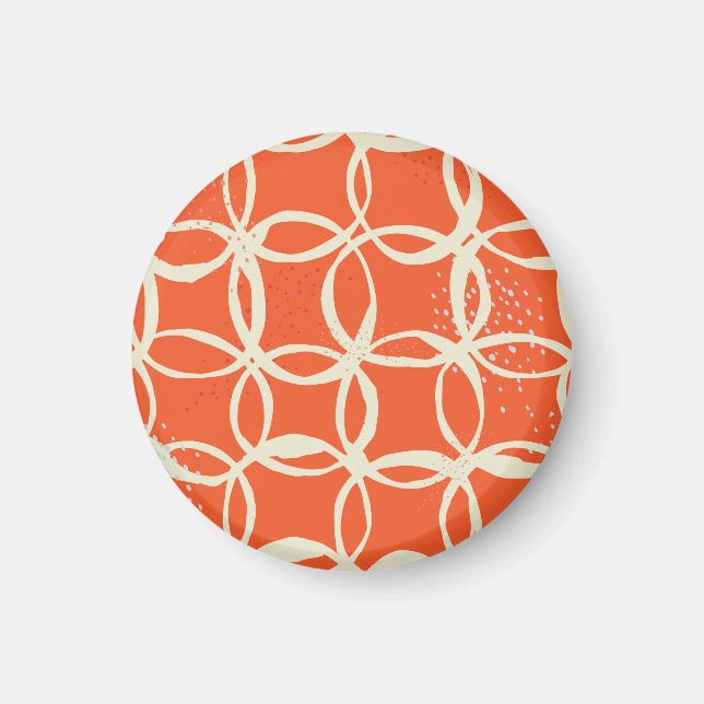 Sketchy Circles Trendy Seamless Design Magnet (Front)