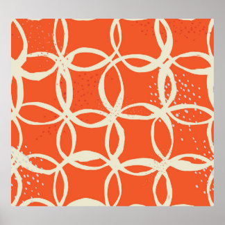 Sketchy Circles Trendy Seamless Design Poster