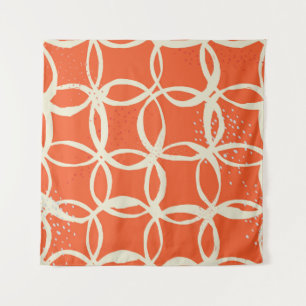Sketchy Circles Trendy Seamless Design Tapestry