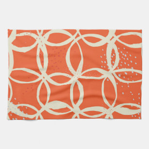 Sketchy Circles Trendy Seamless Design Tea Towel