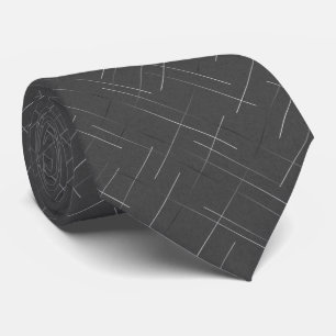 Sketchy Diagonals   Speckled Charcoal Tie