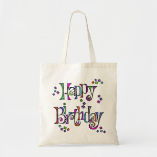 Sketchy Happy Birthday Tote Bag