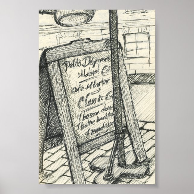 Sketchy In Paris: Cafe Poster (Front)
