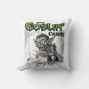 Sketchy Just Goblin’ Candy Cushion
