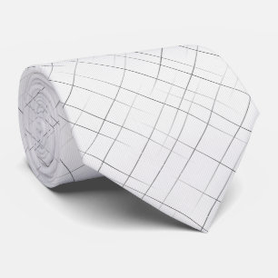 Sketchy Pinstripes White Tie