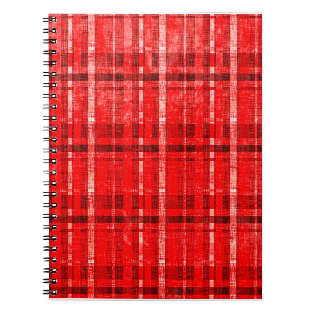 Sketchy red plaid notebook (Front)