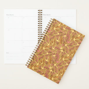 Sketchy Seahorse And Anchor Pattern Planner