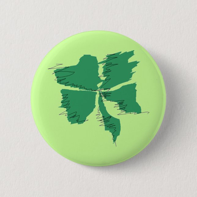 Sketchy Shamrock Button (Front)
