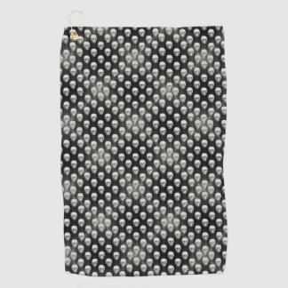 Sketchy Skulls Pattern Golf Towel