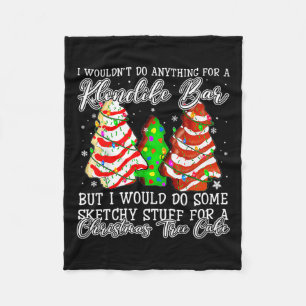 Sketchy Stuff For Some Christmas Tree Cakes Debbie Fleece Blanket