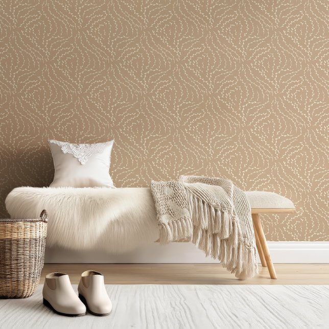 Sketchy Wavy Vines / nomadic desert tan Wallpaper (Creator Uploaded)