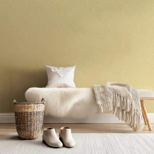 Sketchy Wavy Vines / sequin convivial yellow  Wallpaper