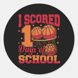 Sketll 100th Day Of School 100 Days Of School Classic Round Sticker