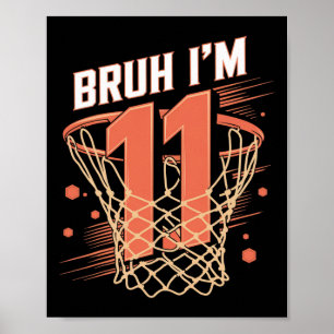 Sketll 11th Birthday Shirt For Boys 11 Year Old Bi Poster