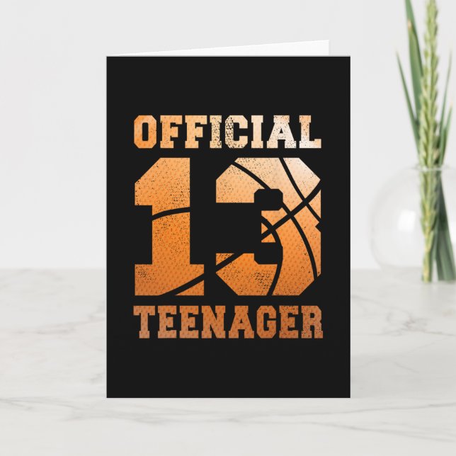 Sketll 13th Birthday Official Teenager Boy 13 Year Card (Front)