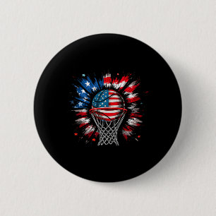 Sketll 4th Of July Men Boys American Flag Patrioti 6 Cm Round Badge