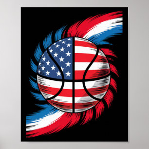 Sketll 4th Of July Men Usa American Flag Boys Patr Poster
