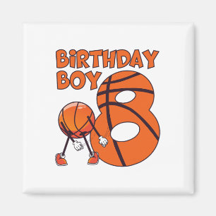 Sketll 8th Birthday Boy Sketll Player 8 Year Old B Magnet