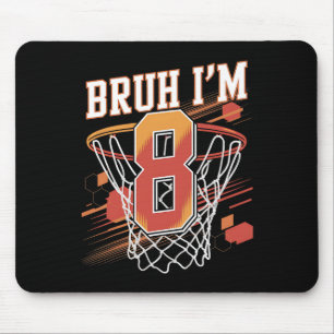Sketll 8th Birthday Shirt For Boys 8 Year Old Birt Mouse Pad