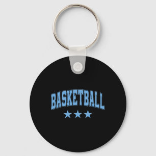 Sketll All Sky Blue Stars Clic Retro Varsity Text Key Ring