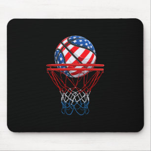 Sketll American Patriotic 4th Of July Us Flag Men Mouse Pad