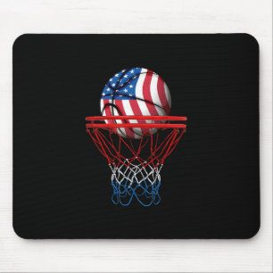 Sketll American Patriotic 4th Of July Us Flag Men Mouse Pad