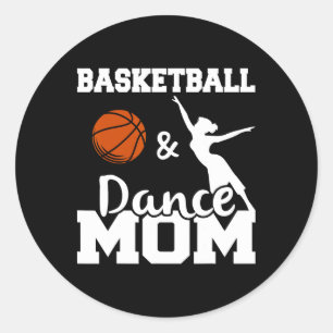 Sketll And Dance Mum Sketll Player Dancer Girl Mum Classic Round Sticker