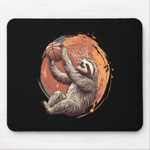Sketll Artwork Drawing Sketll Lover Sloth Slam Dun Mouse Pad