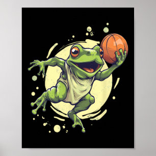 Sketll Artwork Frog Watercolor Sketll Lover Toad Poster