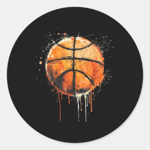 Sketll Artwork Sketll Hoop Colourful Watercolor 1  Classic Round Sticker