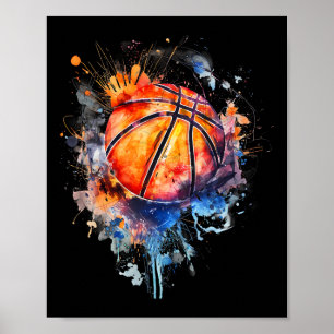 Sketll Artwork Sketll Hoop Colourful Watercolor 2 Poster
