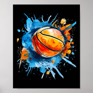 Sketll Artwork Sketll Hoop Colourful Watercolor Poster