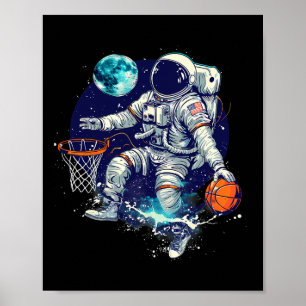 Sketll Astronaut Drawing Artwork Sketll Lover Poster
