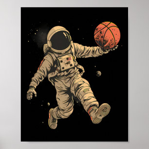 Sketll Astronaut Sketll Hoop Slam Sketll Lover  Poster
