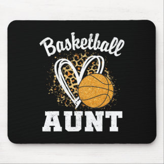 Sketll Aunt Leopard Heart Mouse Pad